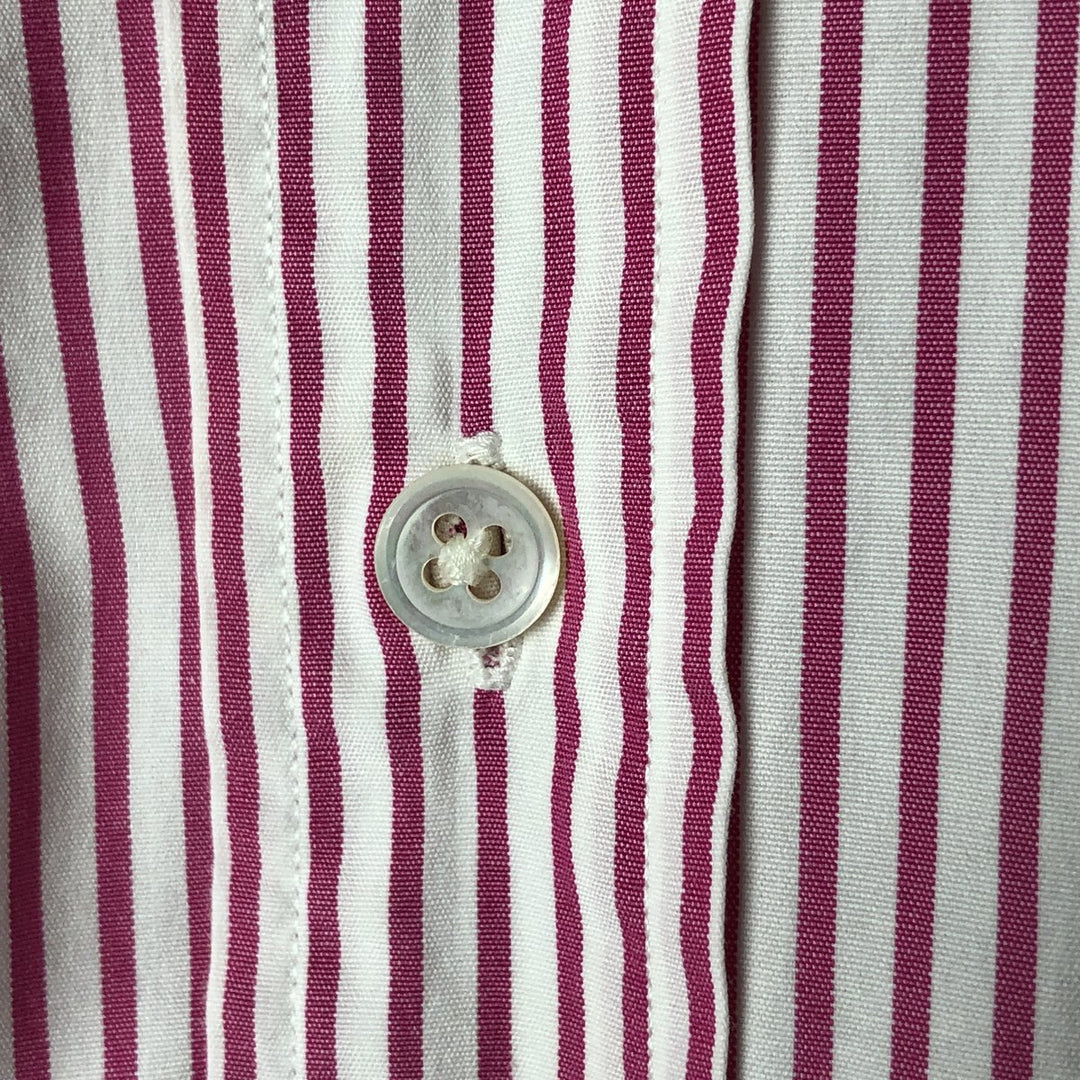 Ralph Lauren long-sleeved cotton striped shirt, women's size XL cotton white type Vintage Second Hand