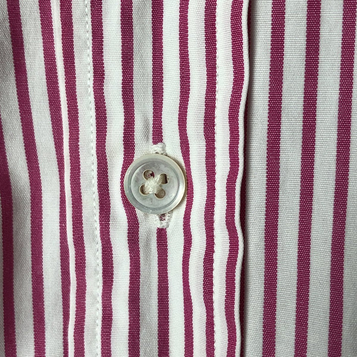 Ralph Lauren long-sleeved cotton striped shirt, women's size XL cotton white type Vintage Second Hand