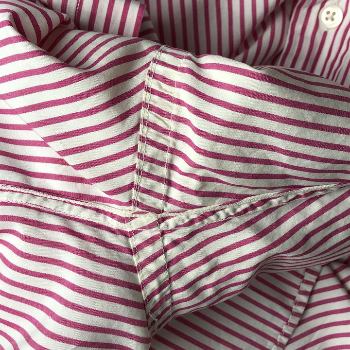 Ralph Lauren long-sleeved cotton striped shirt, women's size XL cotton white type Vintage Second Hand
