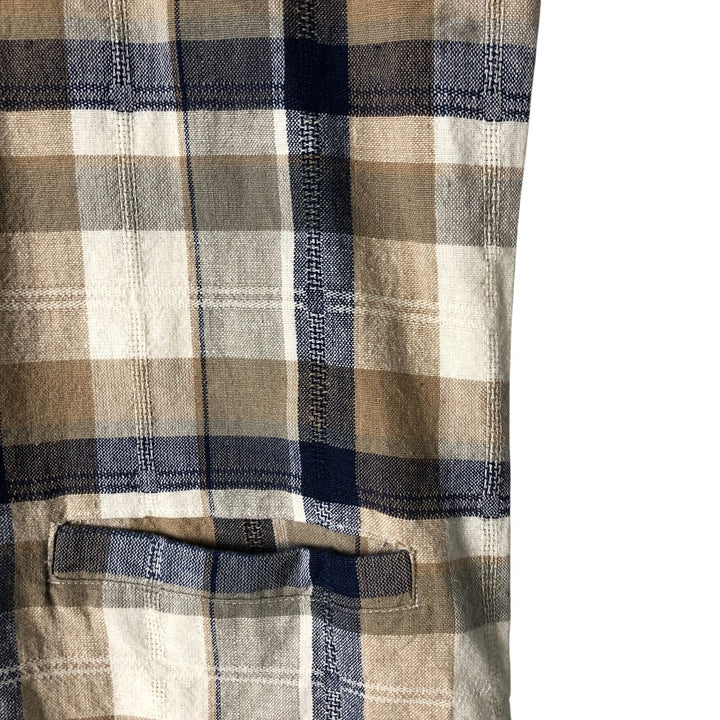 Erika Check Pattern Easy Jacket, Tailored Jacket, Women's Size M cotton Beige type Vintage Second Hand
