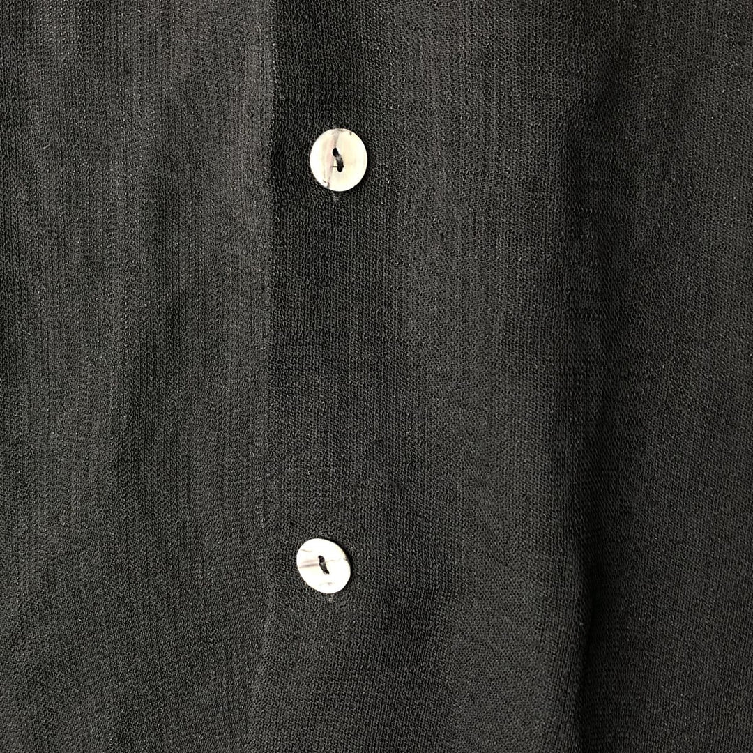 Le MONDE Short Sleeve Open Collar Polyester Shirt, Men's Size XL polyester black type Vintage Second Hand
