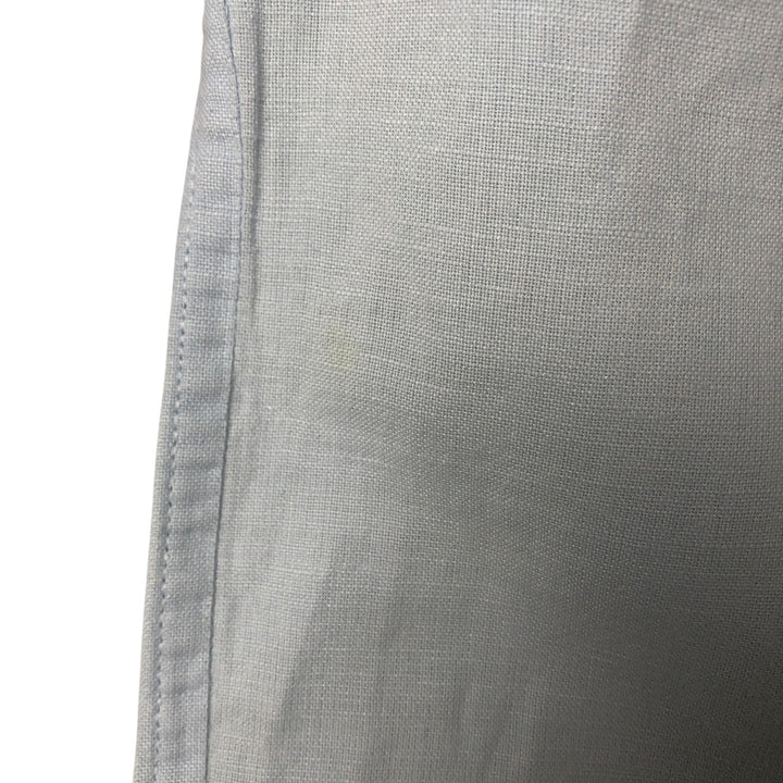 2000'S Banana Republic short-sleeved open-collar linen box shirt, men's size M linen Blue type light blue Vintage Second Hand