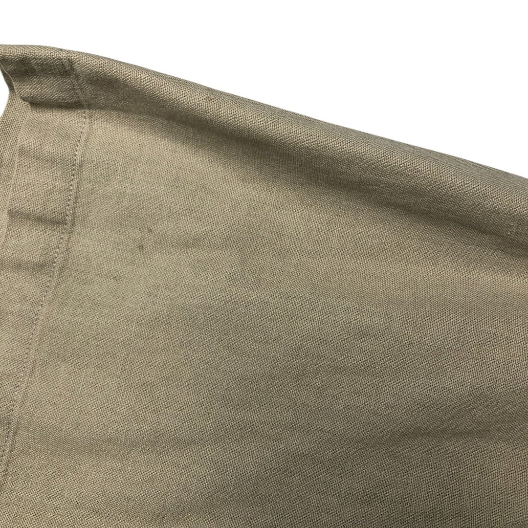 90'S TRUST Short Sleeve Open Collar Rayon and Linen Box Shirt, Men's Size XL, Vintage linen Beige type Vintage Second Hand