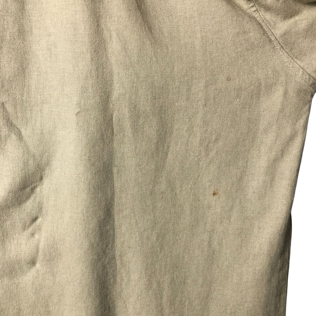 90'S TRUST Short Sleeve Open Collar Rayon and Linen Box Shirt, Men's Size XL, Vintage linen Beige type Vintage Second Hand
