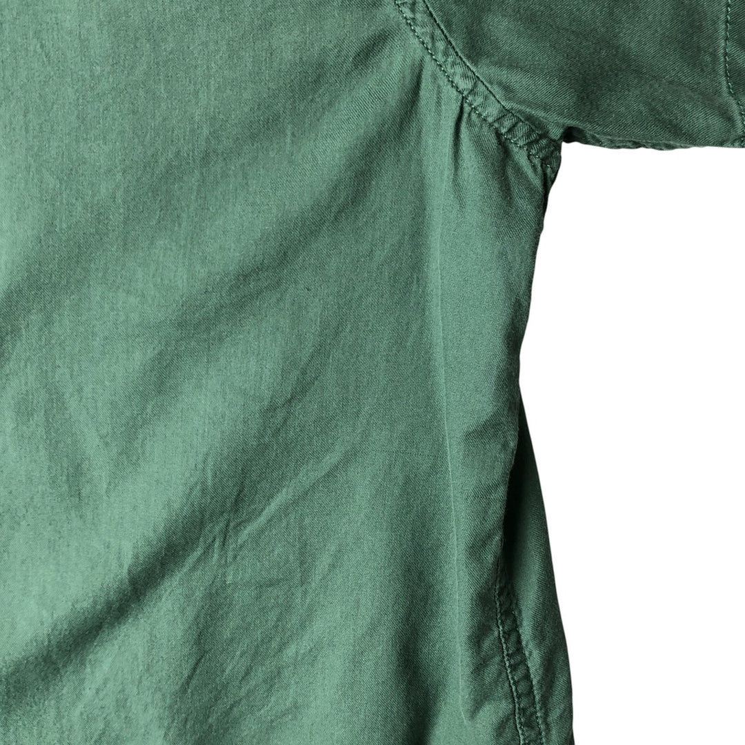 Banana Republic short-sleeved open-collar box shirt, men's size L unclear Green type dark green Vintage Second Hand