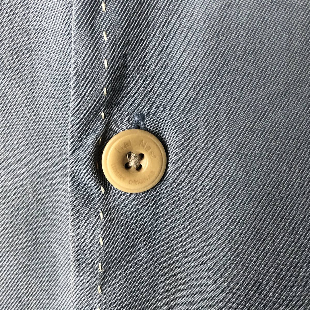 90'S Nat Nast short-sleeved open-collar silk shirt, men's size XL, vintage box shirt silk Blue type light blue Vintage Second Hand