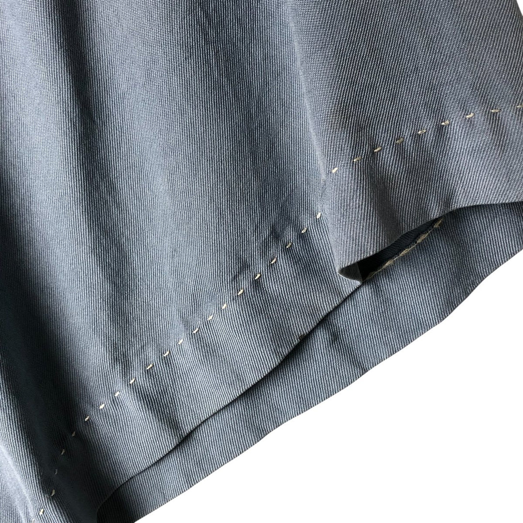 90'S Nat Nast short-sleeved open-collar silk shirt, men's size XL, vintage box shirt silk Blue type light blue Vintage Second Hand