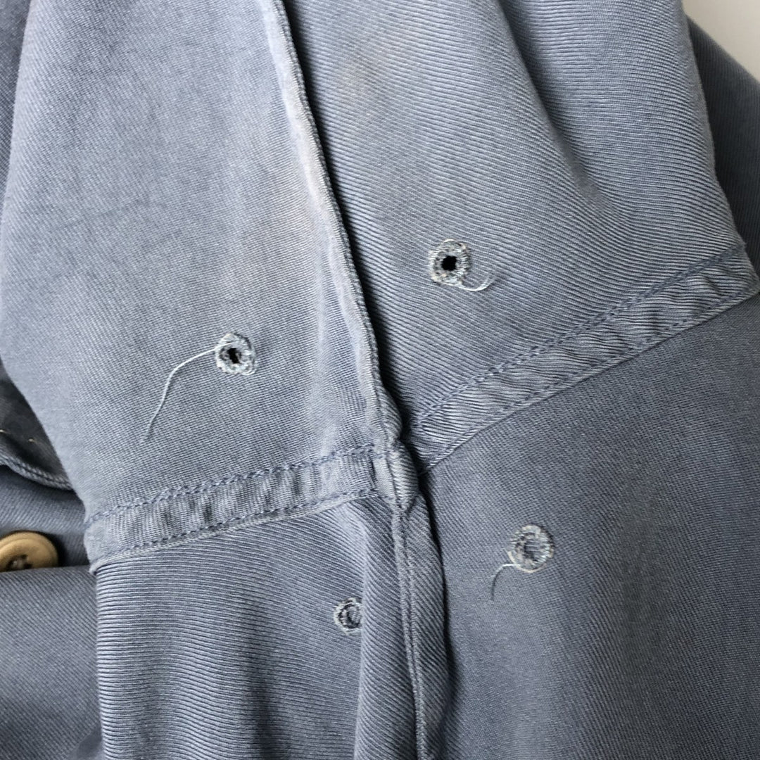 90'S Nat Nast short-sleeved open-collar silk shirt, men's size XL, vintage box shirt silk Blue type light blue Vintage Second Hand