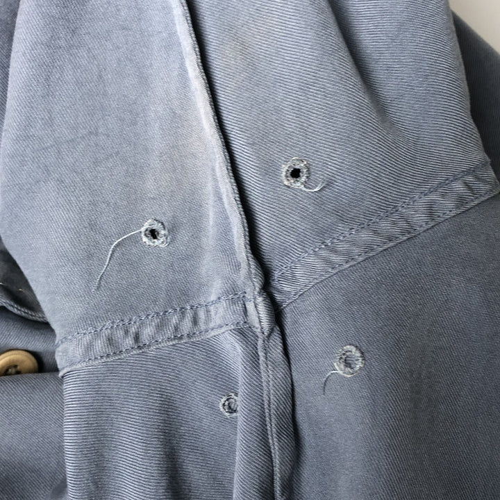 90'S Nat Nast short-sleeved open-collar silk shirt, men's size XL, vintage box shirt silk Blue type light blue Vintage Second Hand