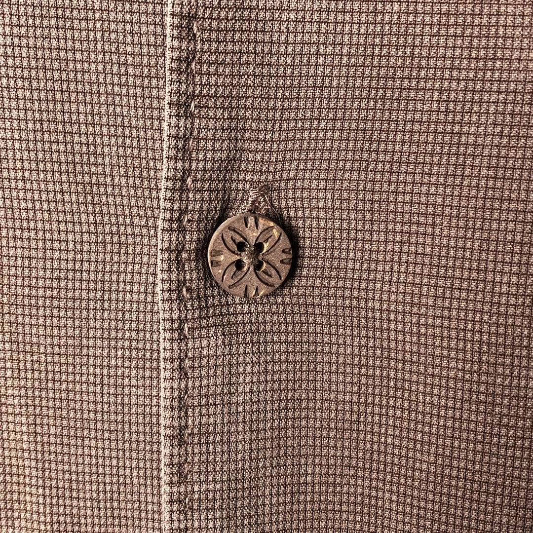 Tommy Bahama short sleeve open collar silk shirt, box shirt, men's size L silk brown type Vintage Second Hand