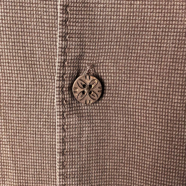 Tommy Bahama short sleeve open collar silk shirt, box shirt, men's size L silk brown type Vintage Second Hand