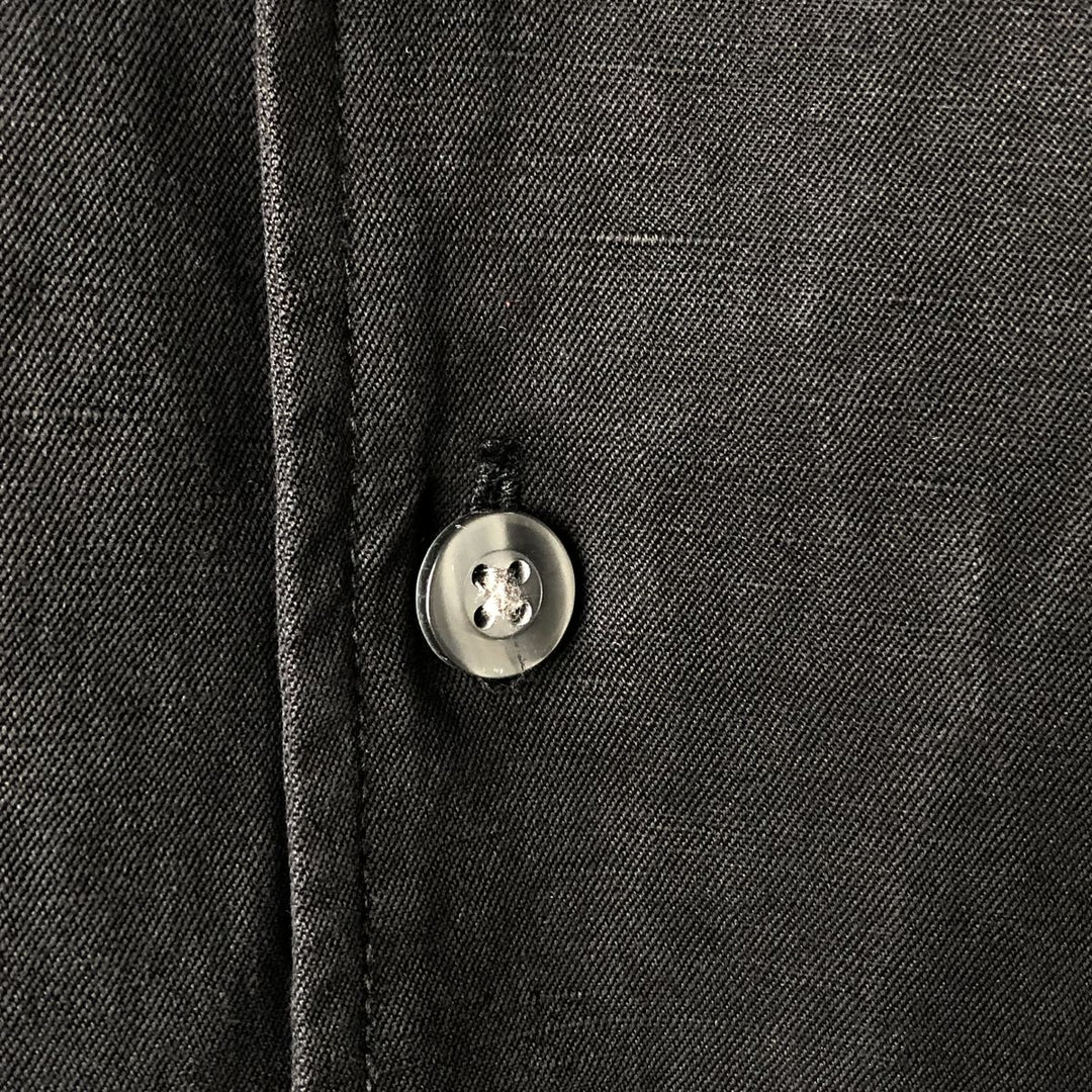 CREMIEUX Short Sleeve Open Collar Silk Shirt, Box Shirt, Men's XL silk black type Vintage Second Hand