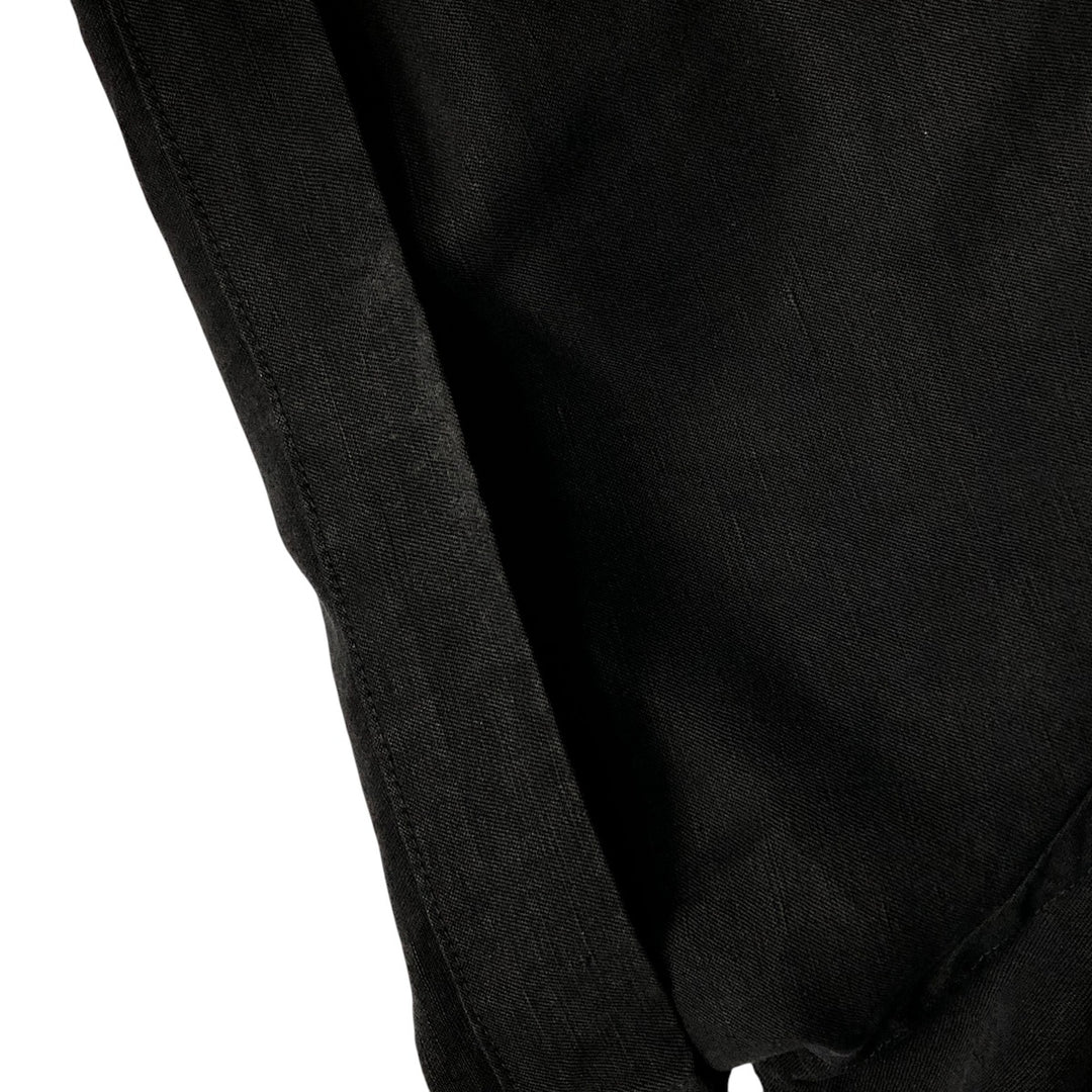 CREMIEUX Short Sleeve Open Collar Silk Shirt, Box Shirt, Men's XL silk black type Vintage Second Hand