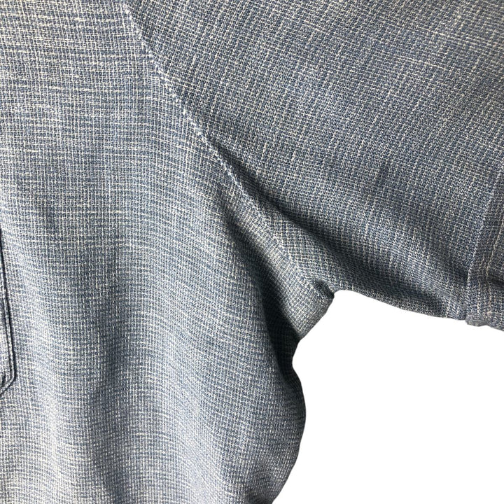 Vintage 60s-70'S Ambassador short-sleeved open-collar box shirt, men's size XL unclear blue type Vintage Second Hand