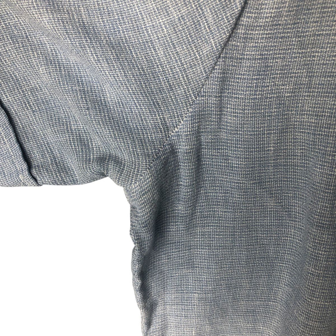 Vintage 60s-70'S Ambassador short-sleeved open-collar box shirt, men's size XL unclear blue type Vintage Second Hand