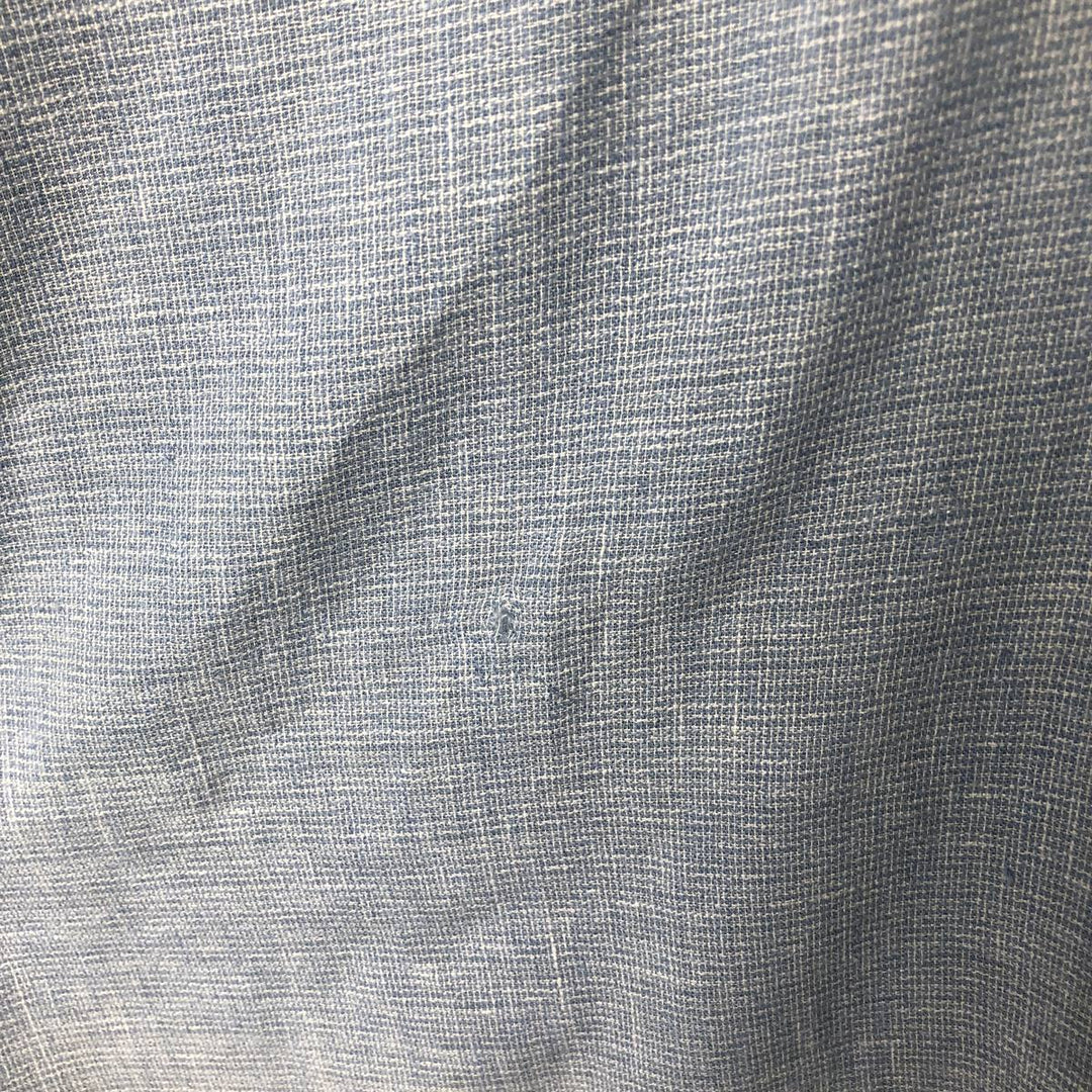Vintage 60s-70'S Ambassador short-sleeved open-collar box shirt, men's size XL unclear blue type Vintage Second Hand