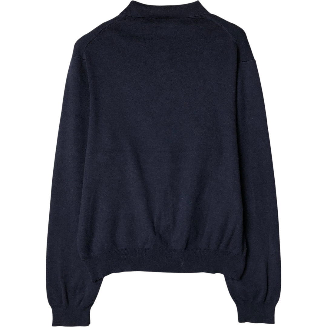 Ralph Lauren POLO RALPH LAUREN CUSTOM SLIM FIT polo knit sweater, men's size XXL Pima Cotton navy blue type Vintage Second Hand