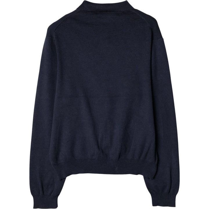 Ralph Lauren POLO RALPH LAUREN CUSTOM SLIM FIT polo knit sweater, men's size XXL Pima Cotton navy blue type Vintage Second Hand