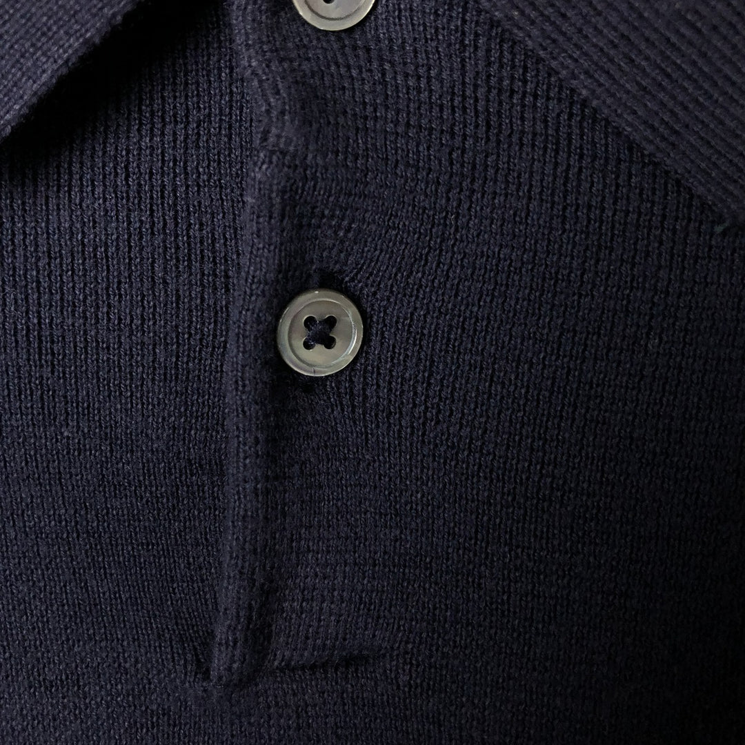Ralph Lauren POLO RALPH LAUREN CUSTOM SLIM FIT polo knit sweater, men's size XXL Pima Cotton navy blue type Vintage Second Hand