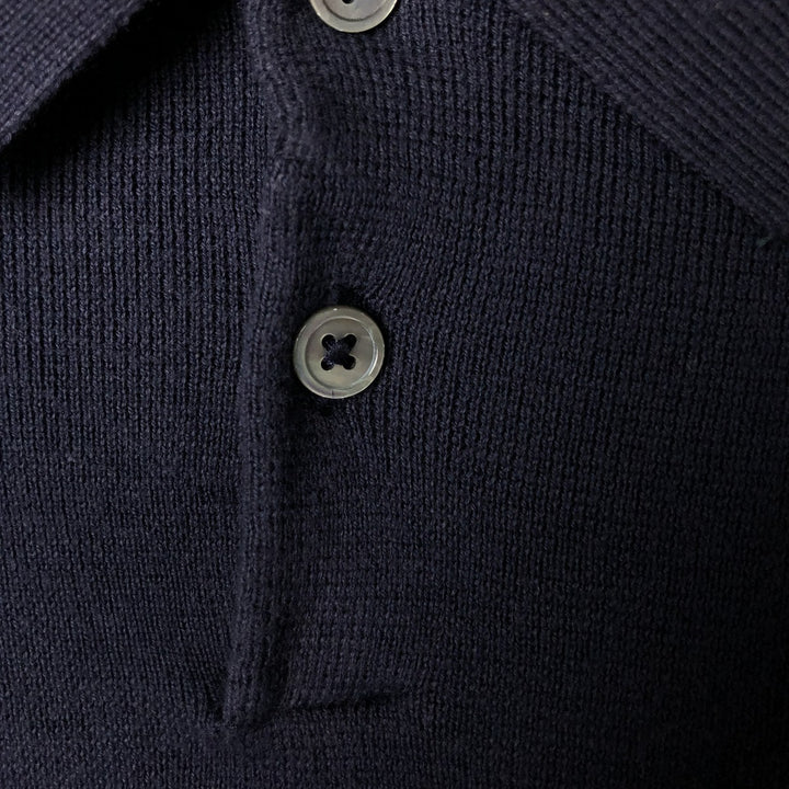 Ralph Lauren POLO RALPH LAUREN CUSTOM SLIM FIT polo knit sweater, men's size XXL Pima Cotton navy blue type Vintage Second Hand