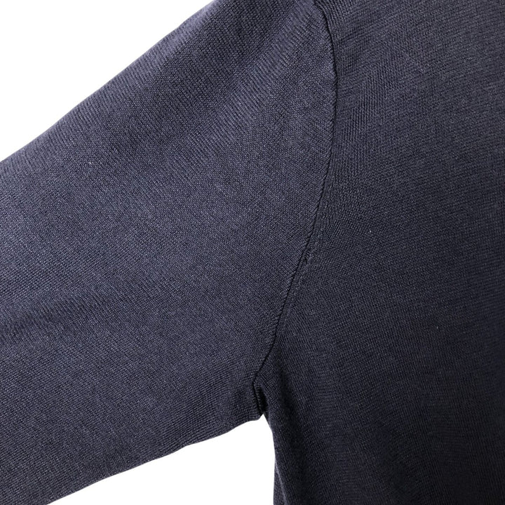 Ralph Lauren POLO RALPH LAUREN CUSTOM SLIM FIT polo knit sweater, men's size XXL Pima Cotton navy blue type Vintage Second Hand