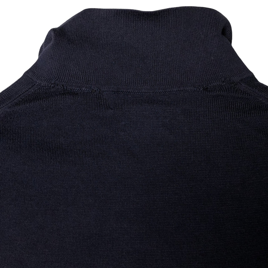 Ralph Lauren POLO RALPH LAUREN CUSTOM SLIM FIT polo knit sweater, men's size XXL Pima Cotton navy blue type Vintage Second Hand
