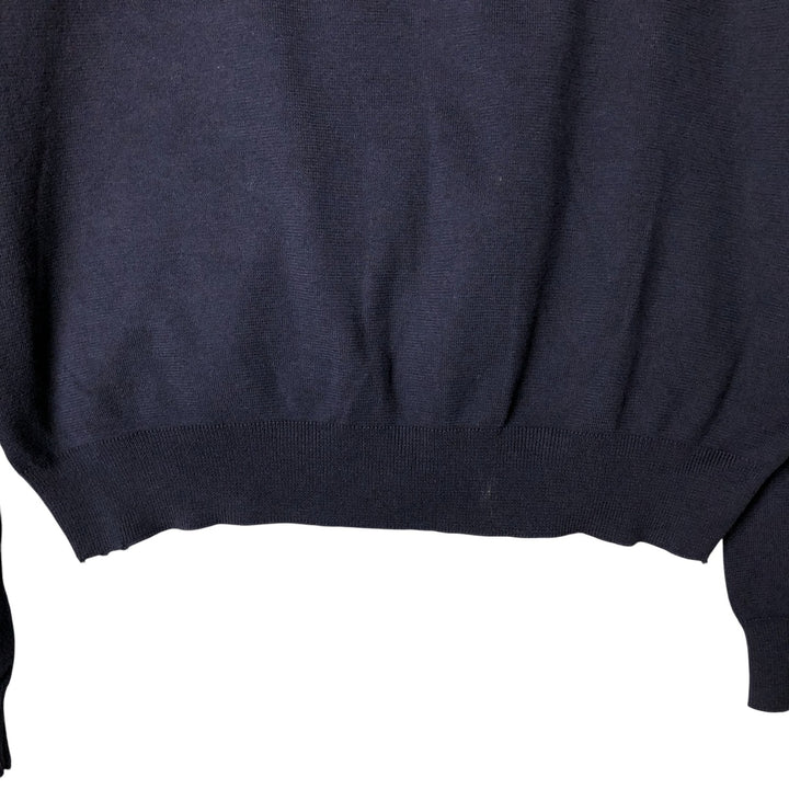 Ralph Lauren POLO RALPH LAUREN CUSTOM SLIM FIT polo knit sweater, men's size XXL Pima Cotton navy blue type Vintage Second Hand
