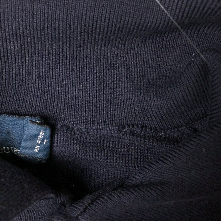 Ralph Lauren POLO RALPH LAUREN CUSTOM SLIM FIT polo knit sweater, men's size XXL Pima Cotton navy blue type Vintage Second Hand