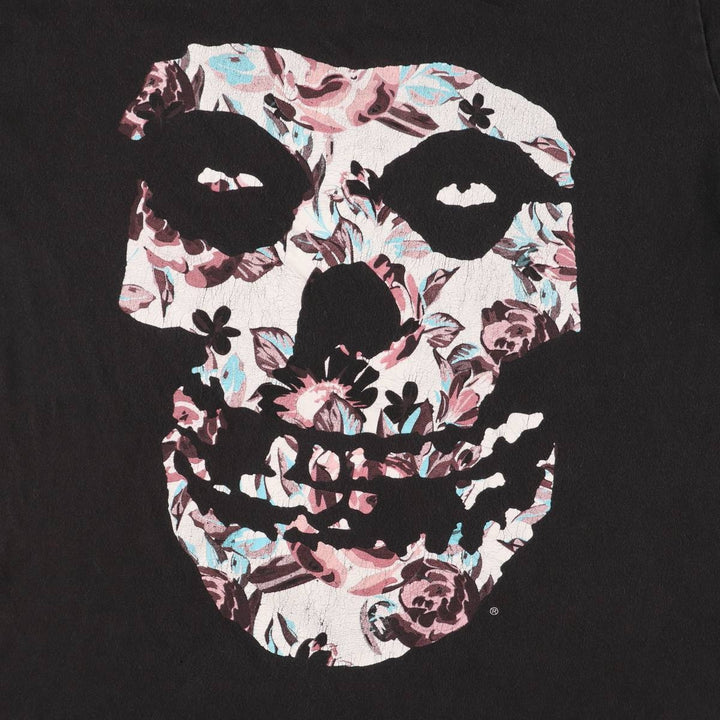 MISFITS Skull Pattern Band T-shirt, Men's XL size cotton black type Vintage Second Hand