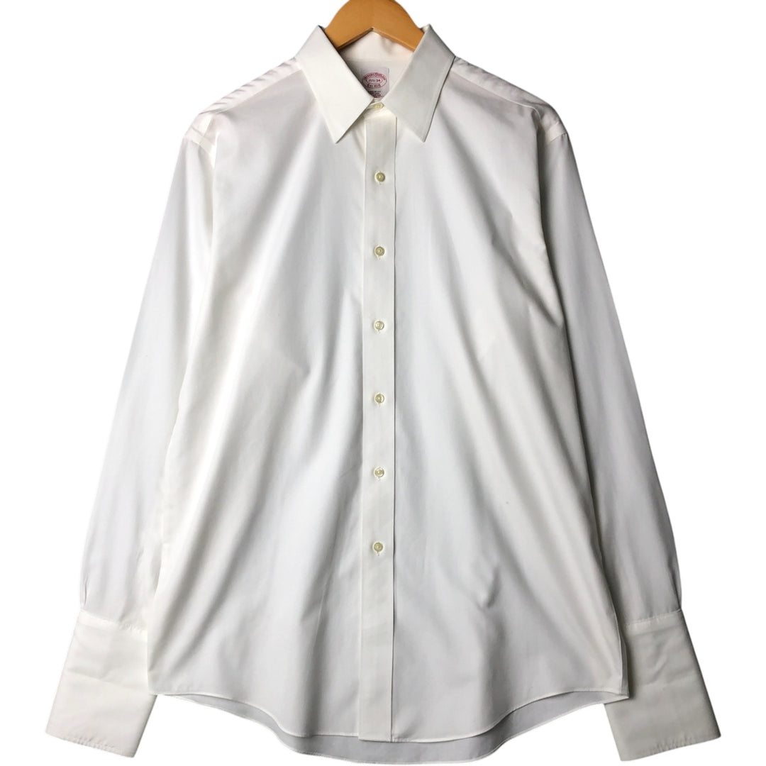 Brooks Brothers Est.1818 Long Sleeve Cotton Shirt, Men's Medium cotton white type Vintage Second Hand
