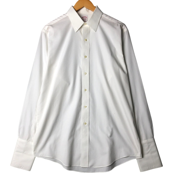 Brooks Brothers Est.1818 Long Sleeve Cotton Shirt, Men's Medium cotton white type Vintage Second Hand