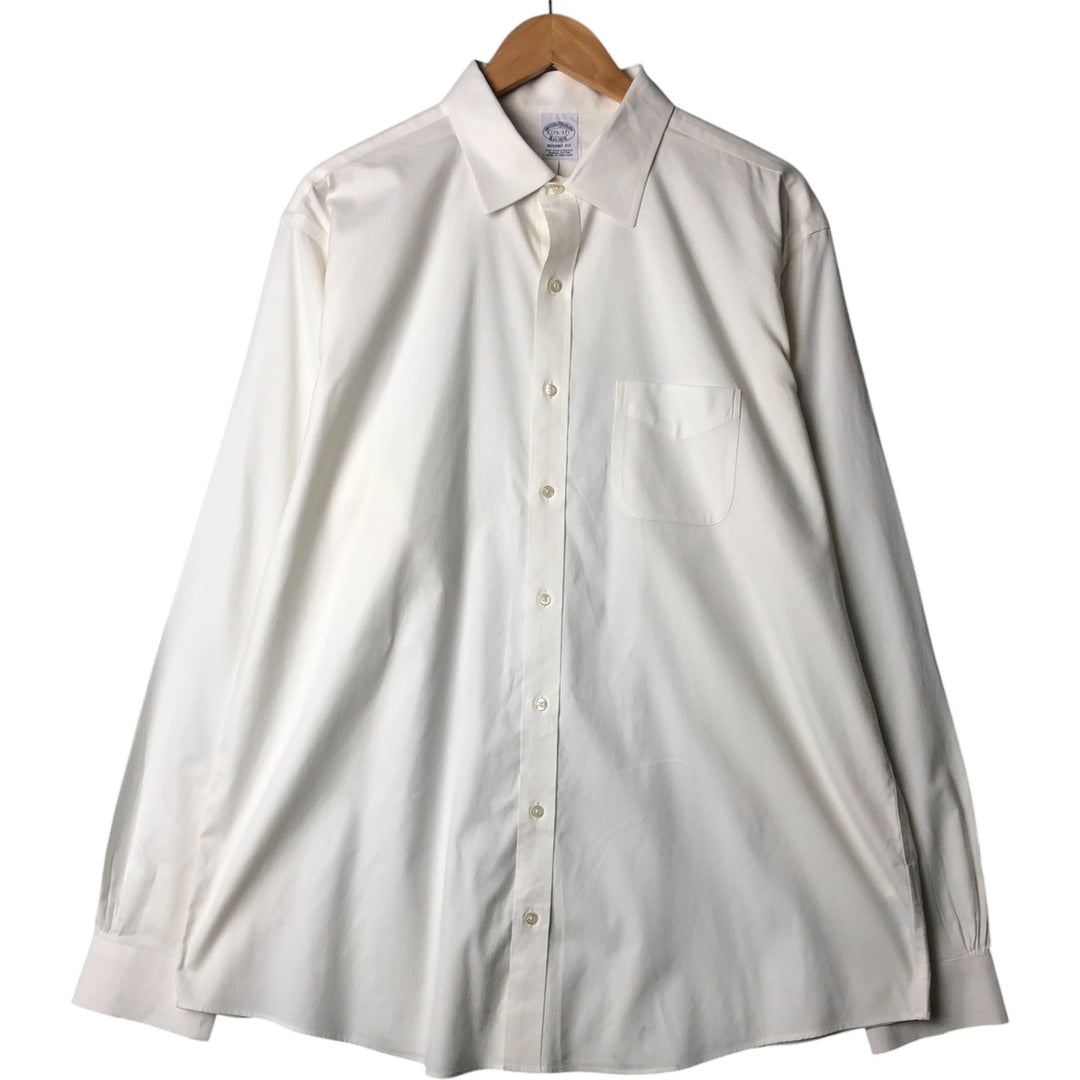 Brooks Brothers Est.1818 Long Sleeve Cotton Shirt, Men's XL Supima Cotton white type Vintage Second Hand