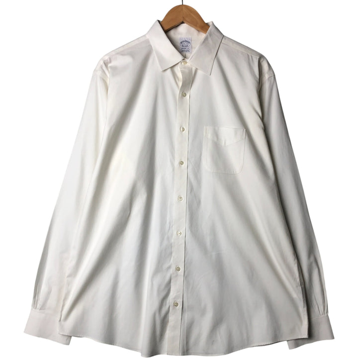 Brooks Brothers Est.1818 Long Sleeve Cotton Shirt, Men's XL Supima Cotton white type Vintage Second Hand