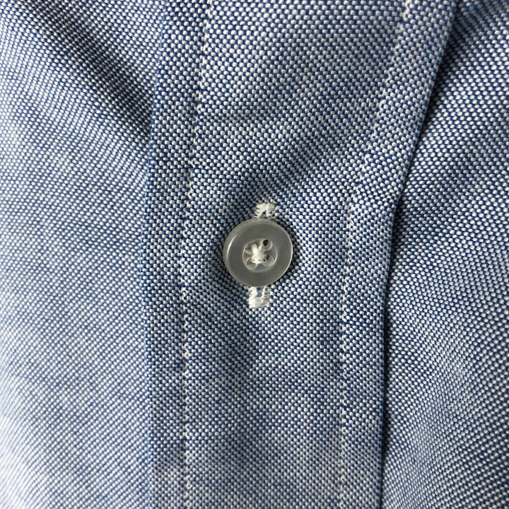 1990'S Vintage LLBean Long Sleeve Button-Down Shirt, Made in USA, Men's XL cotton Blue type light blue Vintage Second Hand
