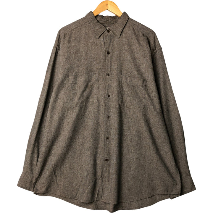 Vintage 90'S Banana Republic long-sleeved cotton shirt, men's size XL cotton gray type Vintage Second Hand