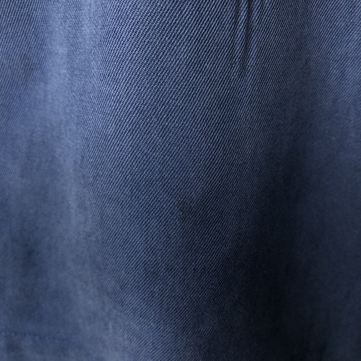 Vintage 90'S Nat Nast American Fit Two-Tone Short Sleeve Open Collar Silk Shirt, Men's Size L silk navy blue type Vintage Second Hand