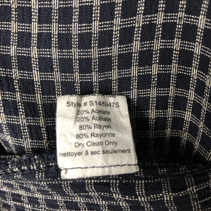 JAY Y KA Check Pattern Short Sleeve Open Collar Box Shirt, Made in USA, Men's XL Rayon black type Vintage Second Hand