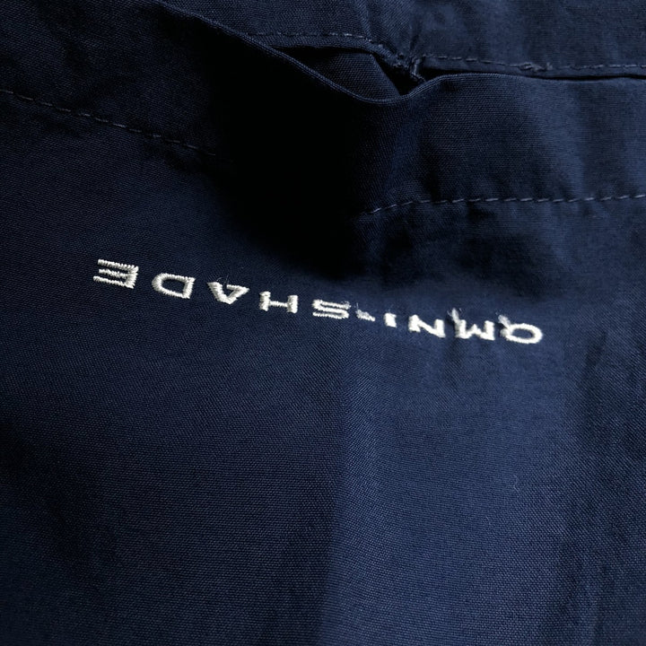 Columbia PFG BAHAMA OMNI-SHADE Omni-Shade Button-Down Short Sleeve Fishing Shirt, Men's XL Nylon navy blue type Vintage Second Hand