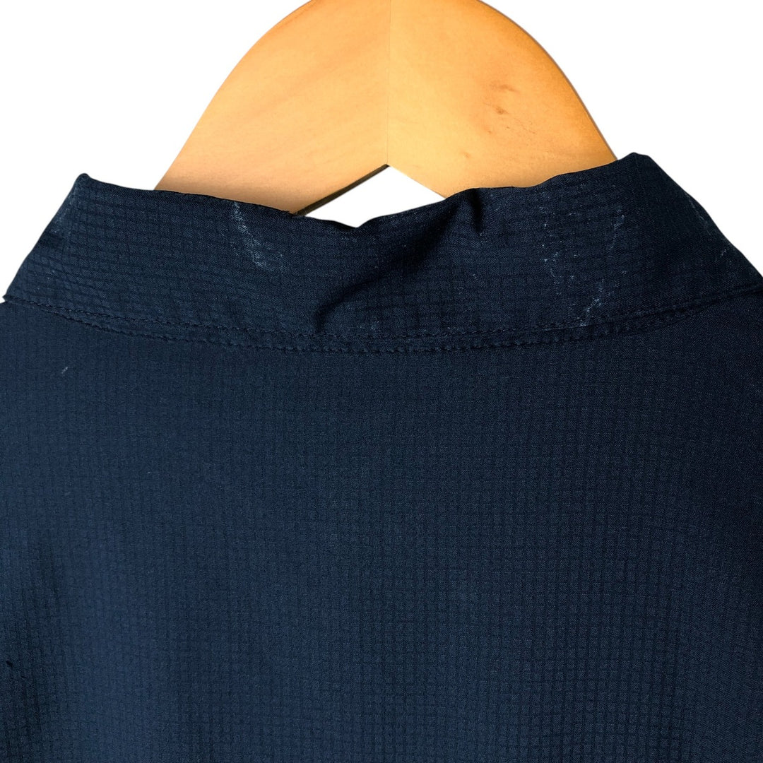 Columbia PFG OMNI-SHADE Omni-Shade Button-down Short Sleeve Fishing Shirt, Men's Size L polyester navy blue type Vintage Second Hand