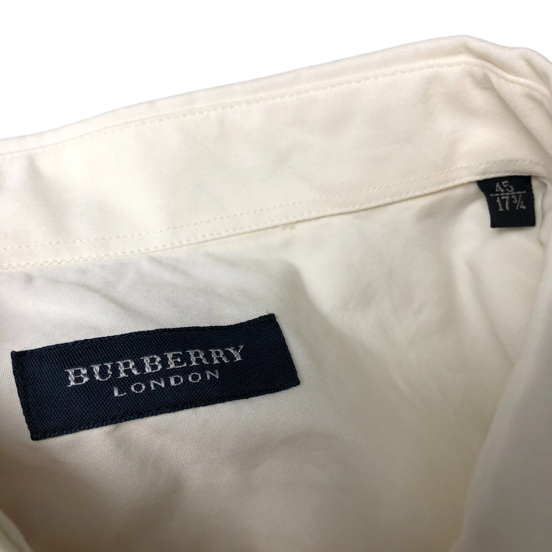 Burberry's BURBERRY LONDON long-sleeved polycotton shirt, men's size XL cotton white type Vintage Second Hand