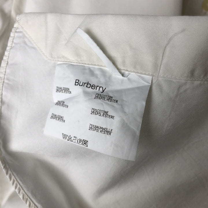 Burberry's BURBERRY LONDON long-sleeved polycotton shirt, men's size XL cotton white type Vintage Second Hand