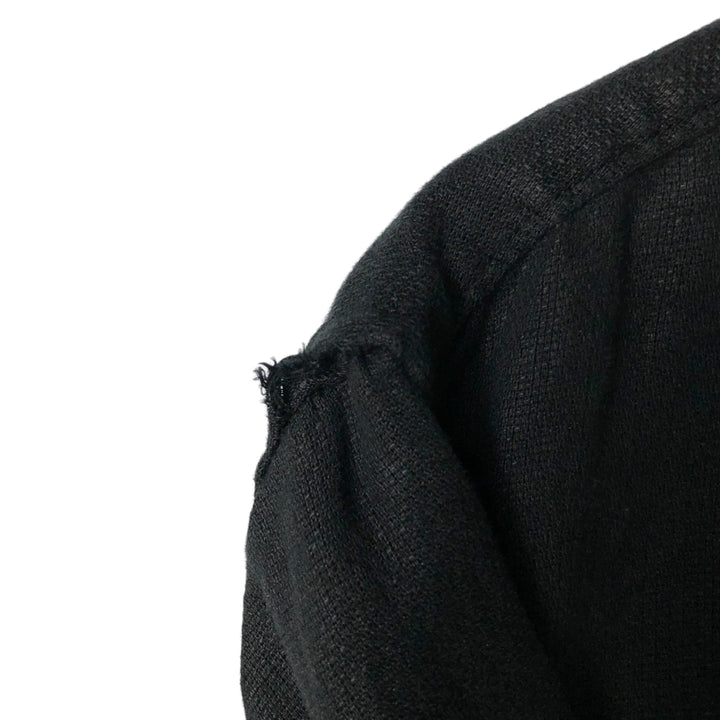 BREAKWATER Short Sleeve Open Collar Linen Shirt, Box Shirt, Men's Size M linen black type Vintage Second Hand