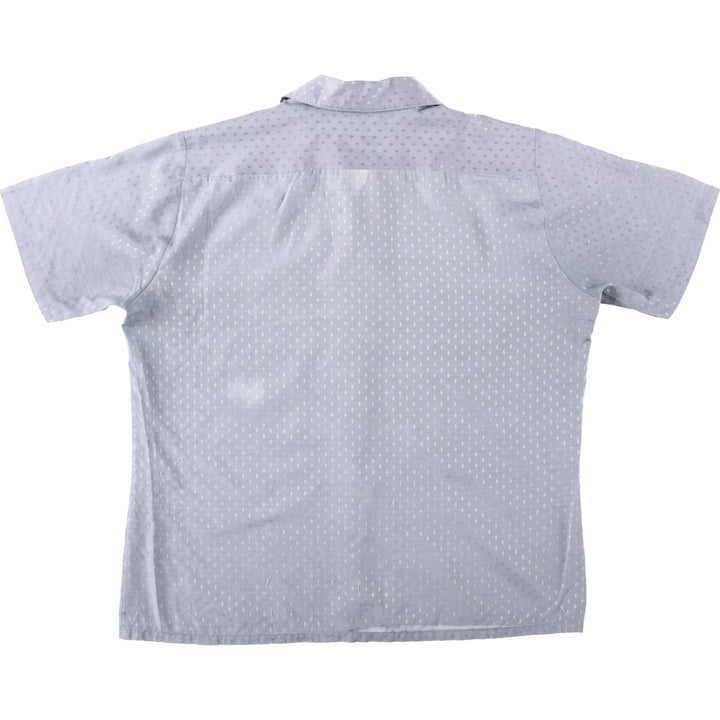 70s-80'S SPIRE all-over print short-sleeved open-collar shirt, boxy shirt, made in USA, men's size L equivalent, vintage. unclear purple type Vintage Second Hand