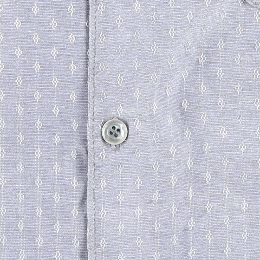70s-80'S SPIRE all-over print short-sleeved open-collar shirt, boxy shirt, made in USA, men's size L equivalent, vintage. unclear purple type Vintage Second Hand
