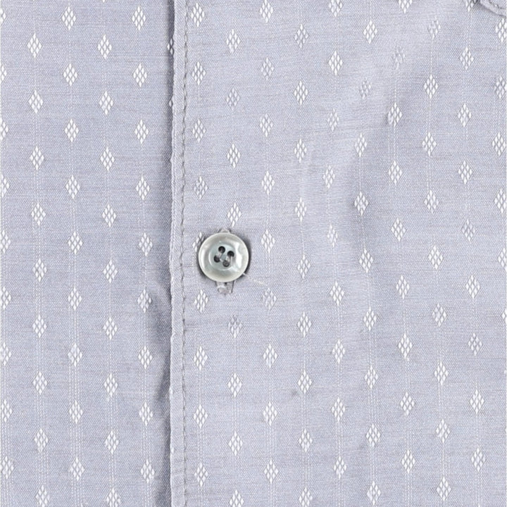 70s-80'S SPIRE all-over print short-sleeved open-collar shirt, boxy shirt, made in USA, men's size L equivalent, vintage. unclear purple type Vintage Second Hand