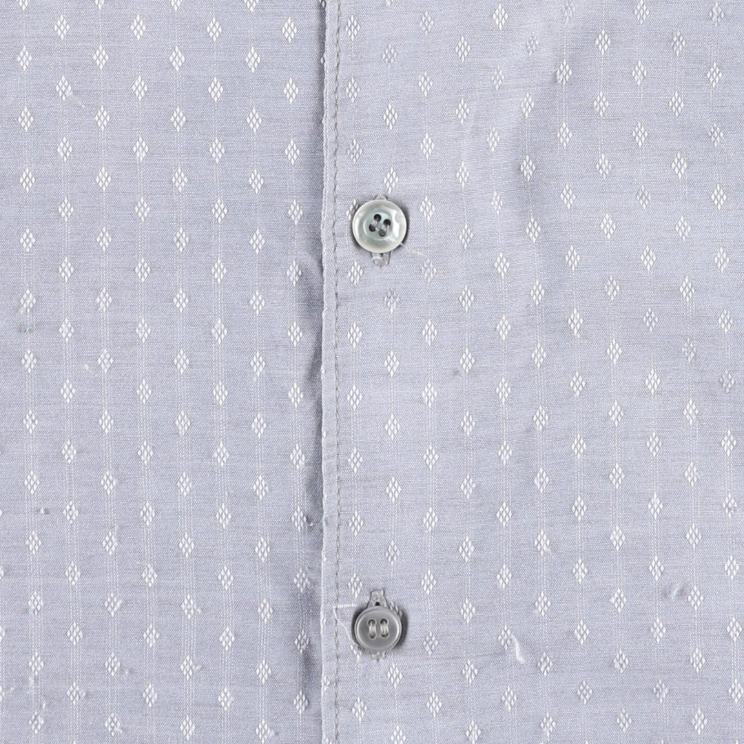 70s-80'S SPIRE all-over print short-sleeved open-collar shirt, boxy shirt, made in USA, men's size L equivalent, vintage. unclear purple type Vintage Second Hand