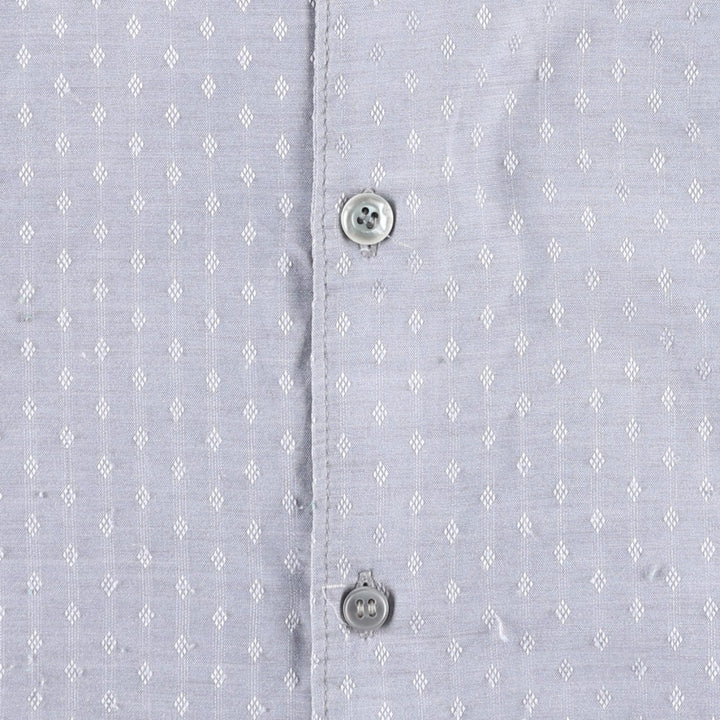 70s-80'S SPIRE all-over print short-sleeved open-collar shirt, boxy shirt, made in USA, men's size L equivalent, vintage. unclear purple type Vintage Second Hand