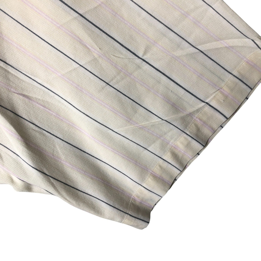 Ralph Lauren short sleeve button down striped shirt, men's XL size cotton yellow type Vintage Second Hand