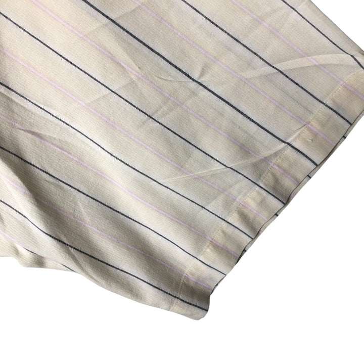 Ralph Lauren short sleeve button down striped shirt, men's XL size cotton yellow type Vintage Second Hand
