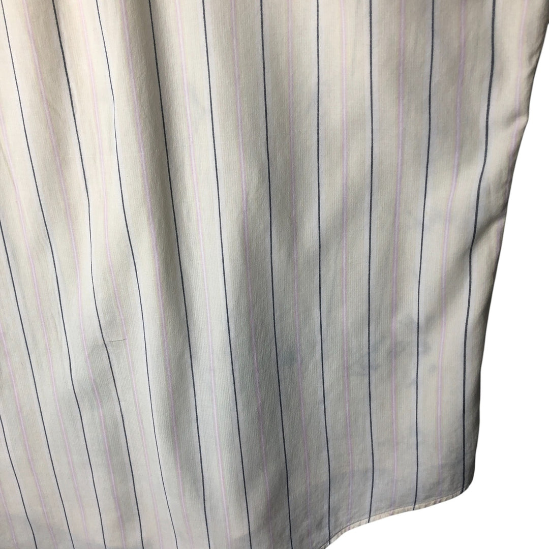 Ralph Lauren short sleeve button down striped shirt, men's XL size cotton yellow type Vintage Second Hand
